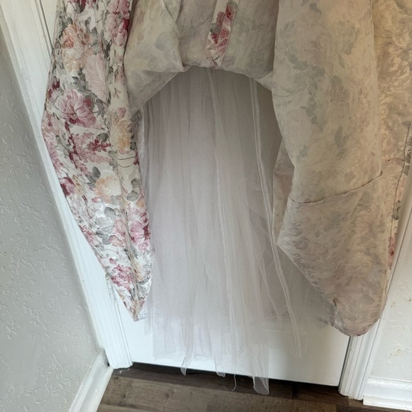 Jessica McClintock Vintage Bridal Floral Dress Sleeveless Scoop Neck Gown Sz 8 - Picture 9 of 11